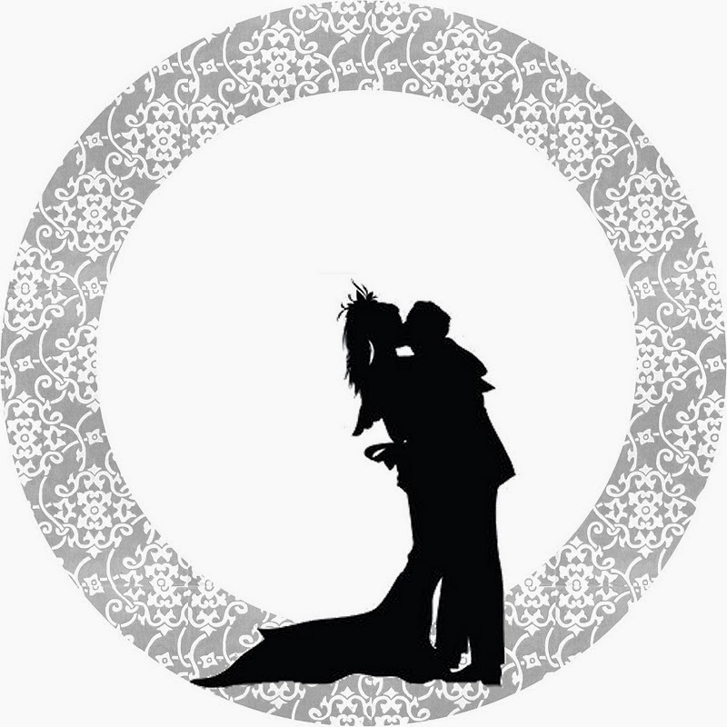 800x800 Wedding Couple Silhouette In Silver Free Printable Candy Bar
