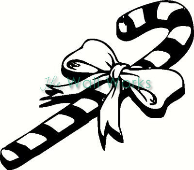 400x352 Candy Cane Wall Sticker, Vinyl Decal The Wall Works