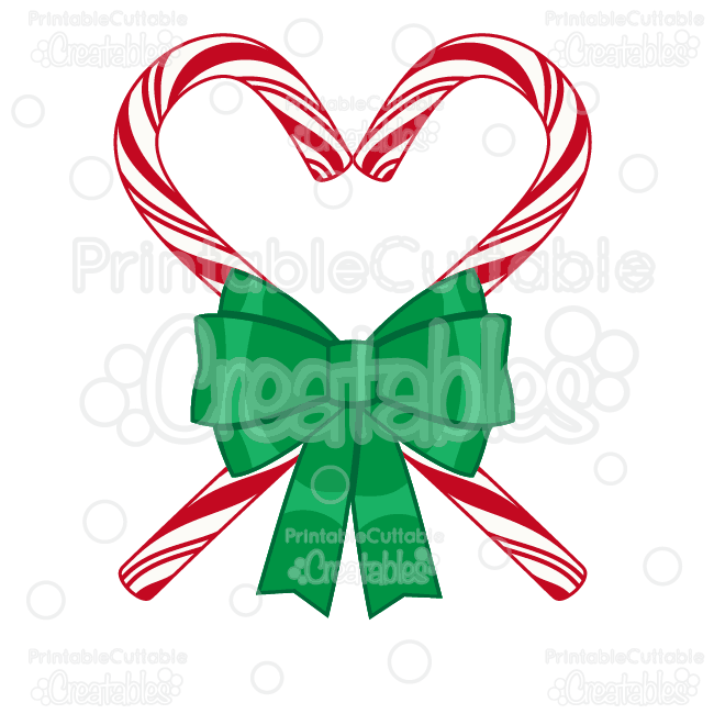 650x650 Candy Cane Heart Svg Cutting File Amp Clipart