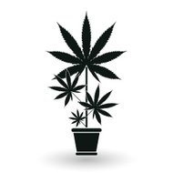 190x190 Flowerpot Weed Cannabis Symbol Vector Premium Clipart
