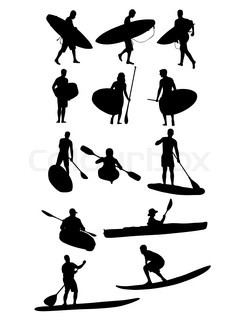 244x320 Silhouette Hobby And Sports Activities Canoe Surfing And Scuba