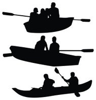 189x197 Canoe Silhouettes Premium Clipart