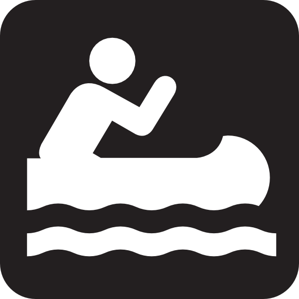 600x600 Canoe Access Black Clip Art