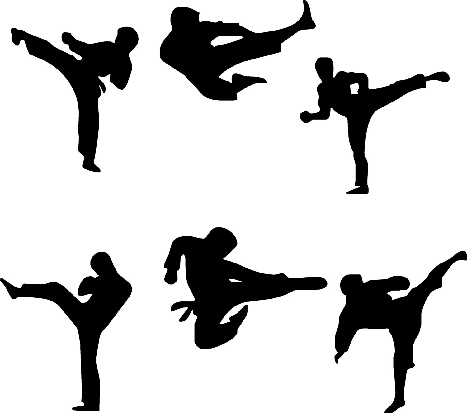 1500x1326 Free Karate Silhouette Cliparts, Hanslodge Clip Art Collection