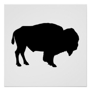 307x307 Buffalo Silhouette Art Amp Framed Artwork Zazzle