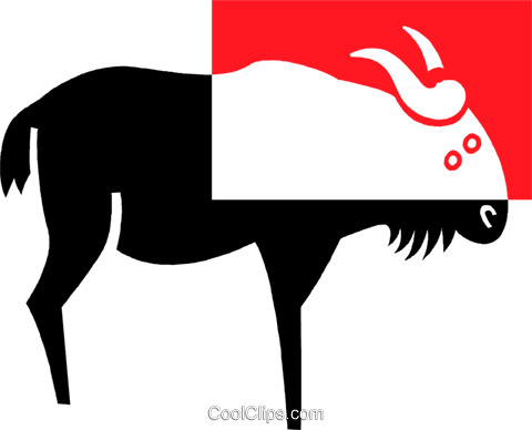 480x388 Cape Buffalo Royalty Free Vector Clip Art Illustration Vc039101