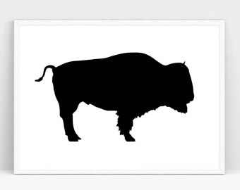 340x270 Bison Silhouette Etsy
