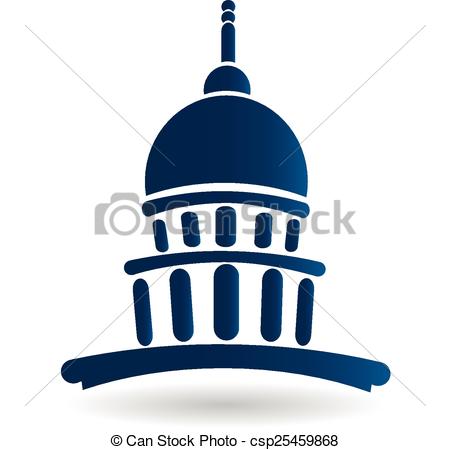 450x450 Capitol Building Temple Icon Logo Vector Design Clip Art Vector