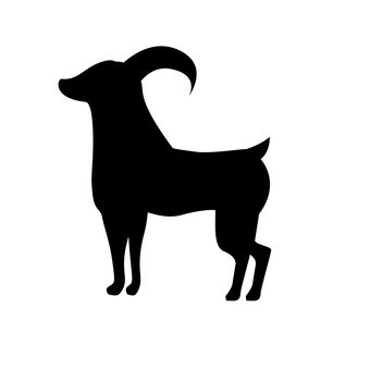 340x340 Free Silhouettes Capricorn