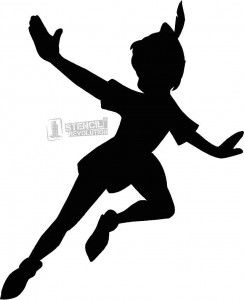 244x300 Peter Pan Stencil Silhouette Portrait Peter Pans
