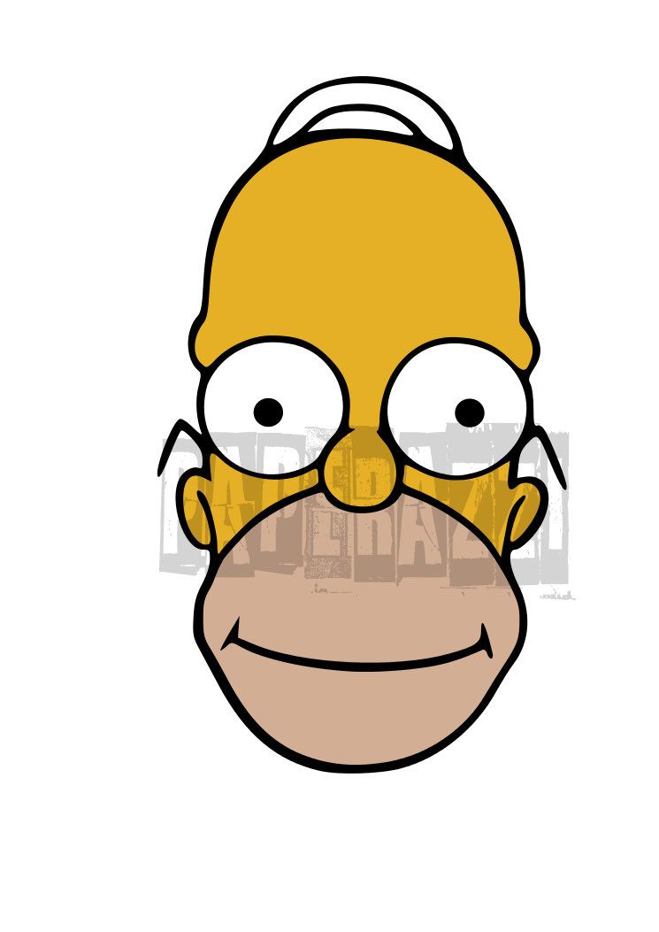 745x1053 Homer Simpson Inspired Svg Electronic Cutting Files For Cricut