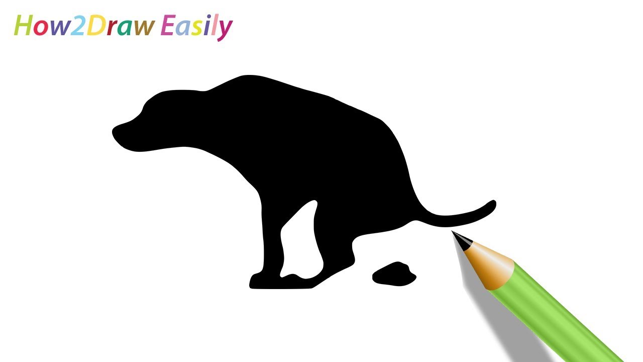 1280x720 How To Draw A Dog Crapping Silhouette Funny Drawing