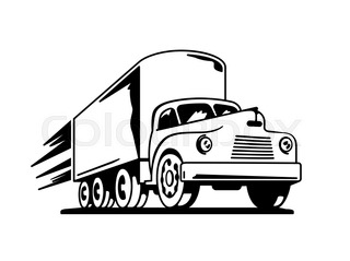 320x239 Vector Set Of Silhouettes The Cargo Trucks. Stock Vector Colourbox