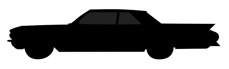 800x241 City Car Front View Silhouette