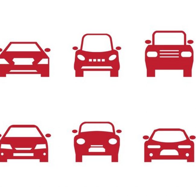 650x650 Free Vector Red Car Front Silhouettes