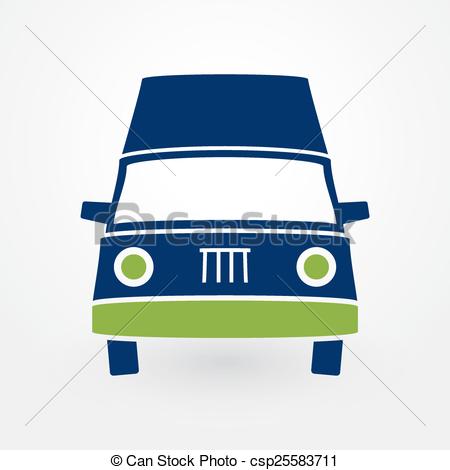 450x470 Silhouette Van From The Front Vector Clip Art