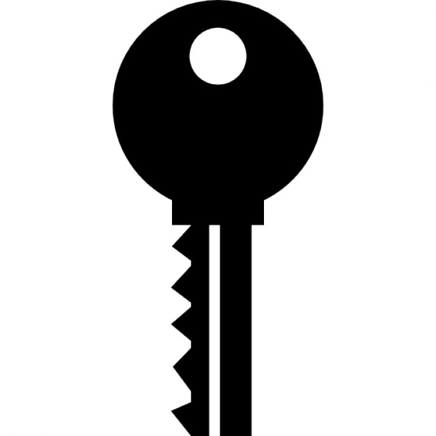 626x626 Key Simple Shape With Circular Top Icons Free Download