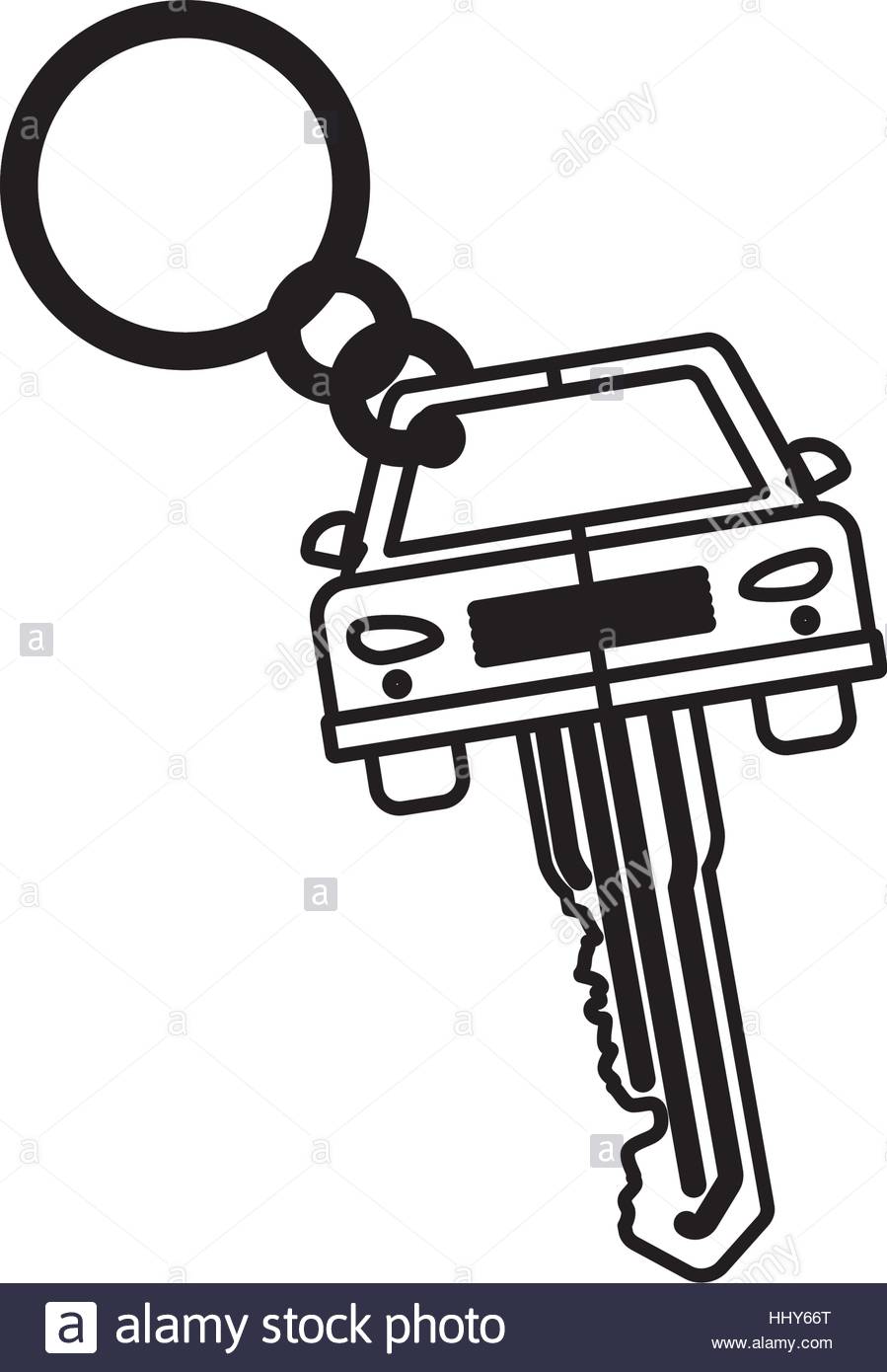 899x1390 Silhouette Key Ring In Car Shape Vector Illustration Stock Vector