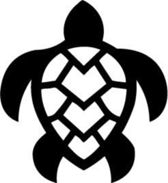 246x267 Hawaiian Turtle Hawaii Wii Decal Car Anime Sticker