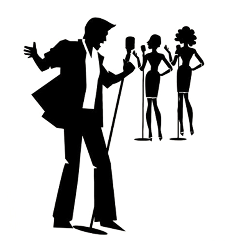 800x800 14.2cm17cm Fashion Music Symbol Sing And Dance Decor Silhouette