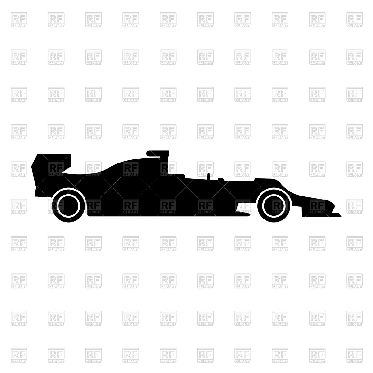 1200x1200 Silhouette Of Racing Car Royalty Free Vector Clip Art Image