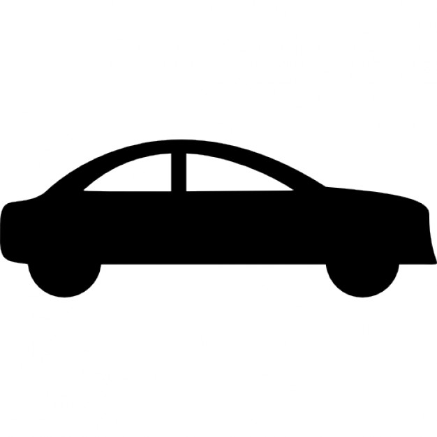 626x626 Sedan Car Side Black Silhouette Icons Free Download