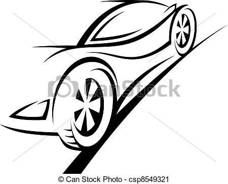 450x362 Silhouette Of Sport Car For Racing Sports Design Vector Clip Art