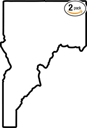 306x450 Idaho Map Outline Black (Set Of 2) Silhouette Stencil