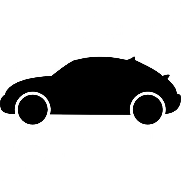 626x626 Hatchback Car Variant Side View Silhouette Icons Free Download