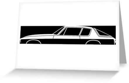 441x283 Car Silhouette For Jensen Interceptor Enthusiasts Greeting Cards