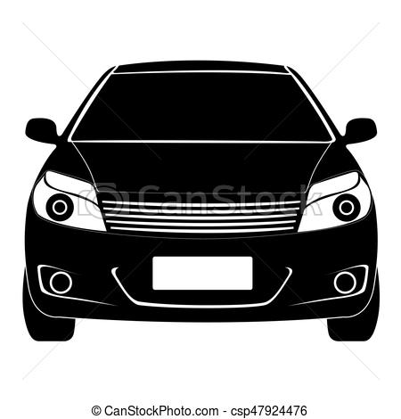 450x470 Isolated Car Silhouette. Isolated Silhouette Of A Car, Vectors