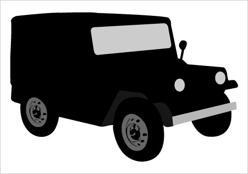 501x351 Old Jeep Silhouette Graphics Silhouette Graphics Silhouettes