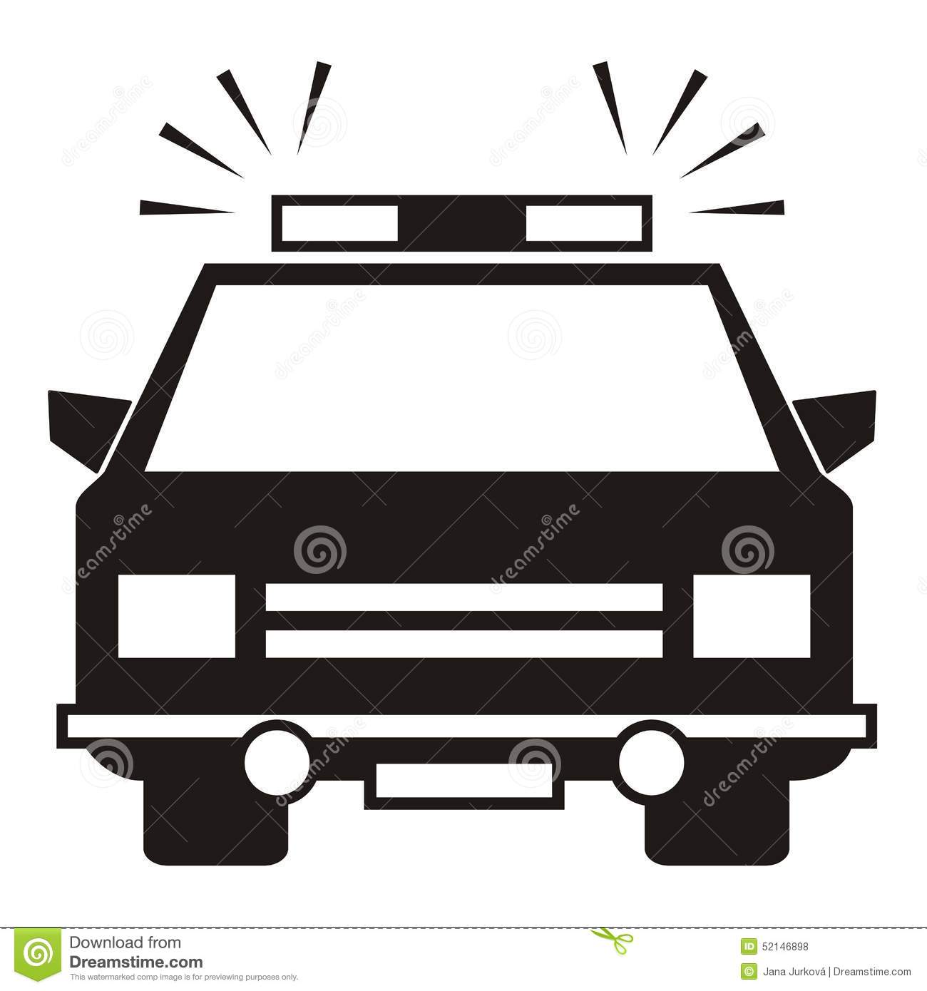 1300x1390 Police Car Silhouette