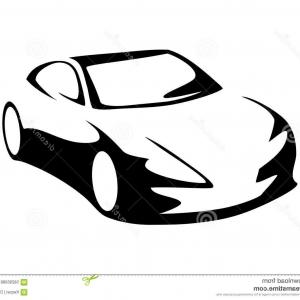 300x300 Stock Illustration Modern Car Silhouette Vector Front View Image
