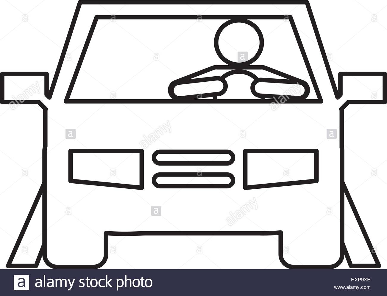 1300x993 Businessman Driving Car Silhouette Vector Illustration Design