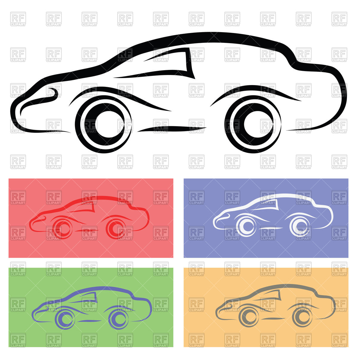 1200x1200 Simple Car Silhouette Royalty Free Vector Clip Art Image