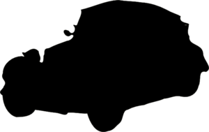 300x189 Old Style Car Silhouette Clip Art