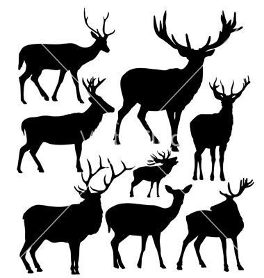 380x400 Deer Silhouettes Vector Silhouette Silhouette