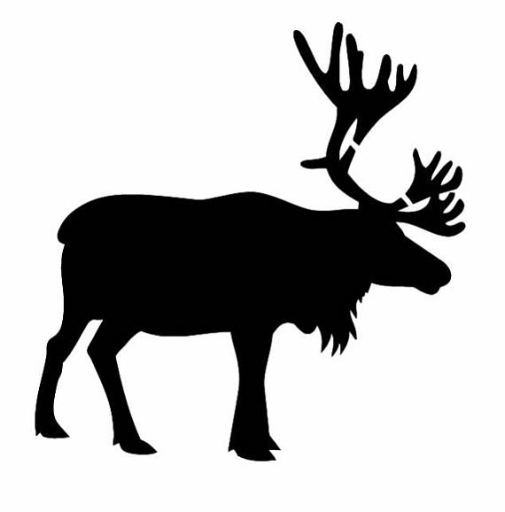 570x578 Pack Of 3 Caribou Reindeer Stencils Made From 4 Ply Mat Board