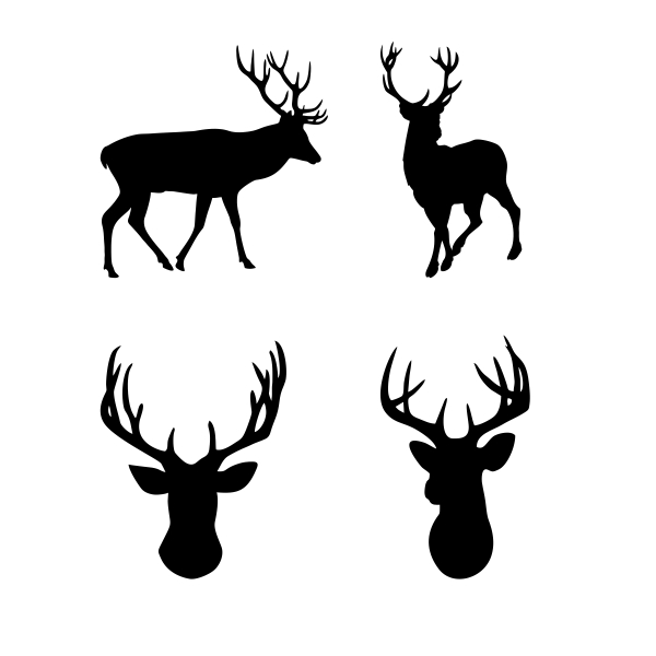 600x600 Reindeer Silhouette Cuttable Design