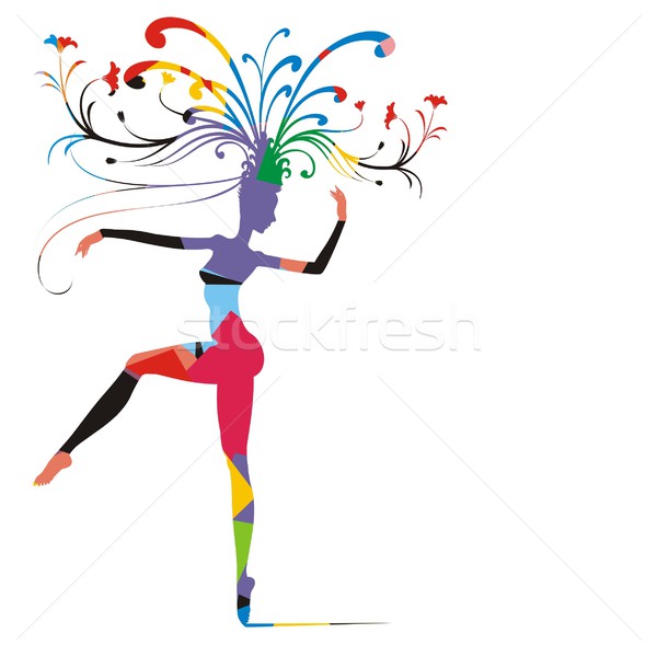 600x599 Carnival Woman Three Vector Illustration Housebrasil ('7661