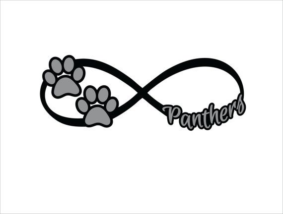 570x432 Infinity Panthers Team Name Paw Print Cute Svg Eps Dxf Instant