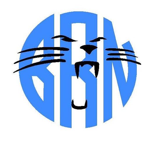 570x493 Carolina Panthers Monogram Vinyl Decal Htv Shirts