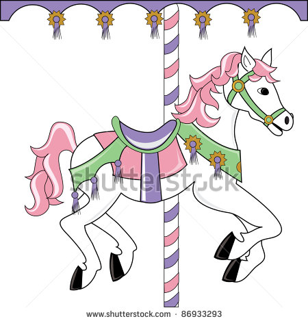 450x469 Carousel Horse Clipart