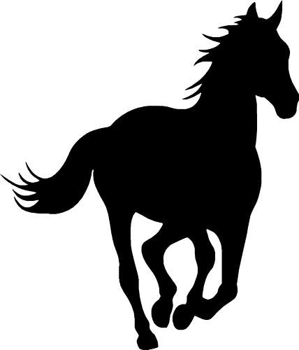 428x500 Horse Silhouette Car,van Window Sticker Decals