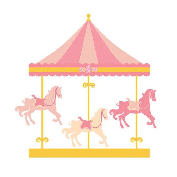 564x564 Pink Carousel Horse Clipart