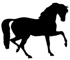 236x201 Rearing Up Horse Fine Silhouette And Outline Graceful Black