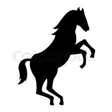 225x225 Running Horse Herd Silhouette Clipart Panda