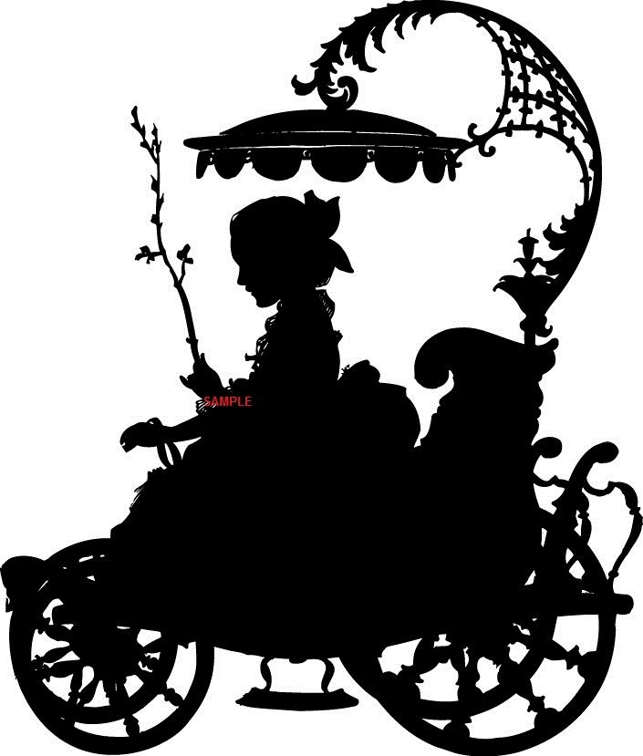705x829 Victorian Carriage Lady Cross Stitch Chart Now