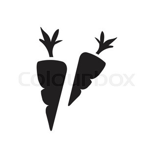 320x320 Carrot Icon Old Background. Vector Illustration
